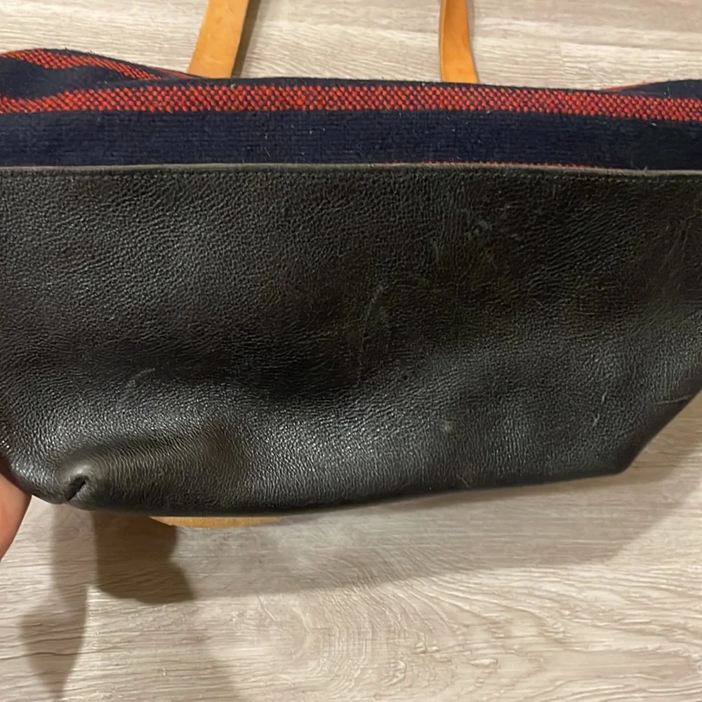 Fleabags X J. Crew Wool and Leather Tote - Picture 3 of 7